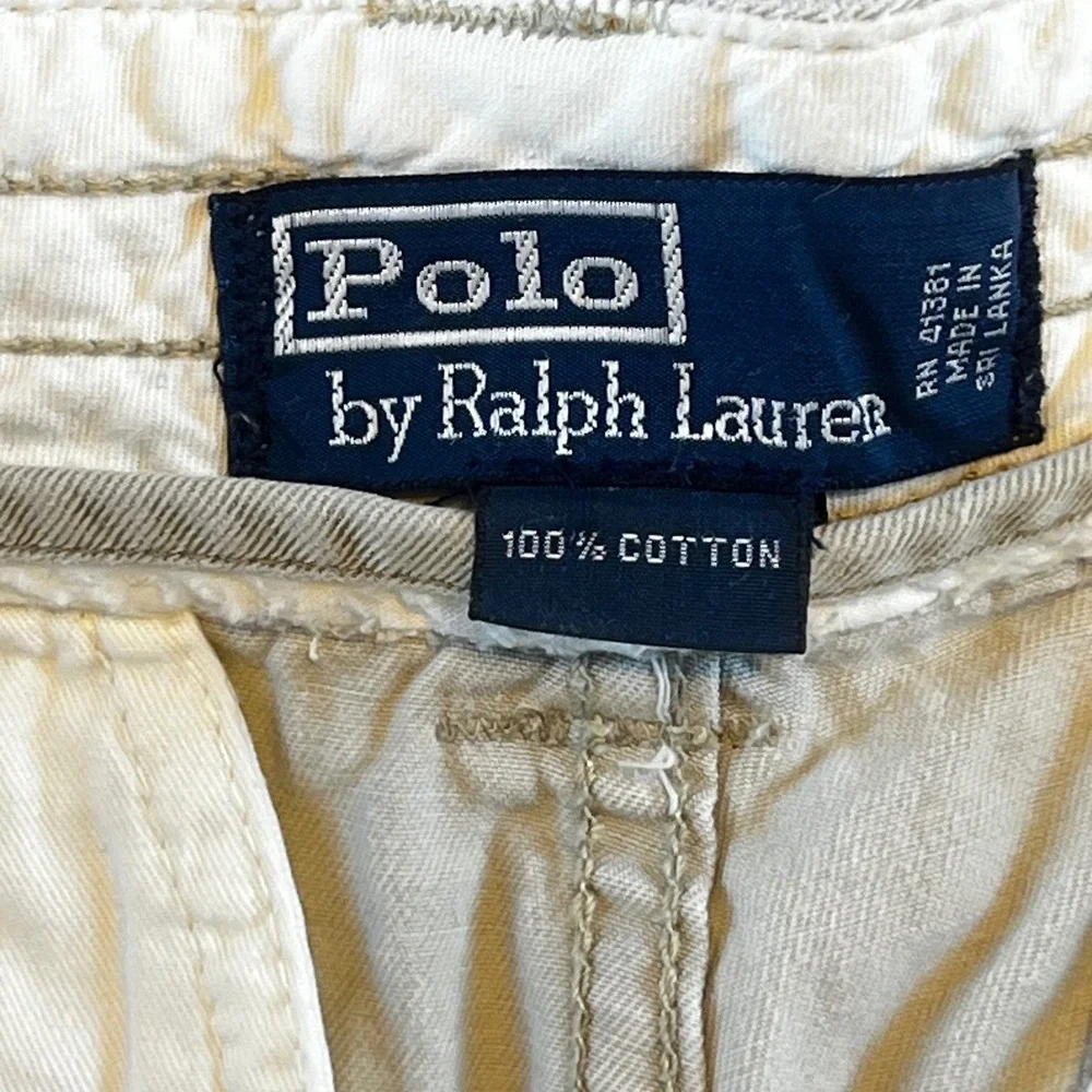 Polo Ralph Lauren Mens Cargo Shorts Beige Casual Outdoor Cotton Size 30‎
